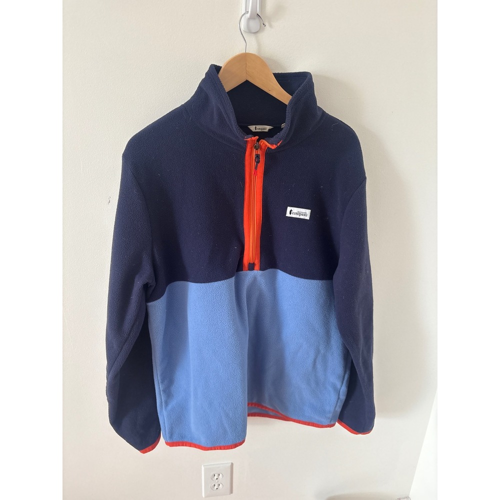 Cotopaxi‎ Teca Fleece Pullover Mens Large Navy Blue Colorblock Half Zip Jacket